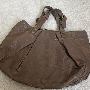 Diane Von Furstenberg Brown Leather Tote Bag